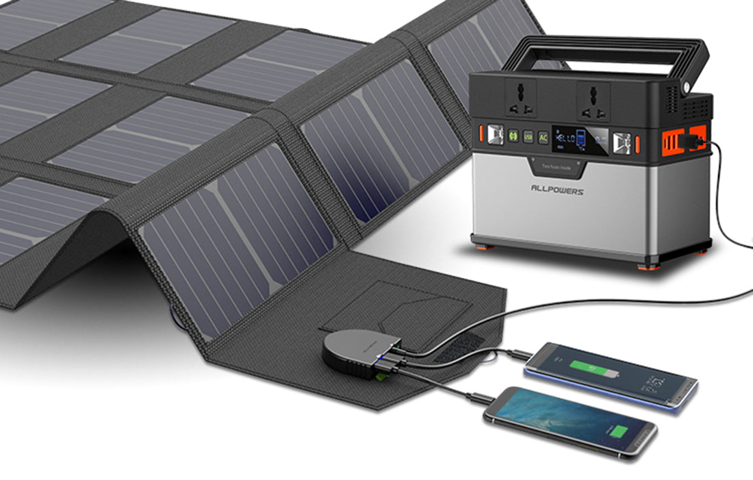Solcellspanel Allpowers AP-SP-012-BLA 100W